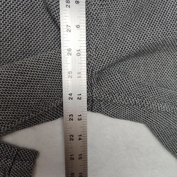 Carbon2Cobalt Pants Mens 36x33 Gray Check Cotton Chino Straight Casual Trousers - Picture 12 of 12